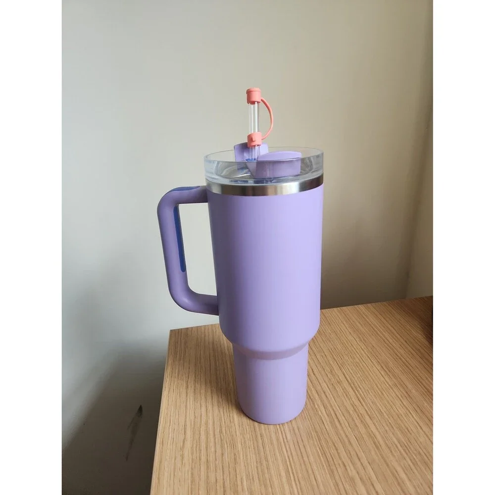 Stanley Purple Stainless Steel Tumbler 40oz w/ Straw - Picture 6 of 9